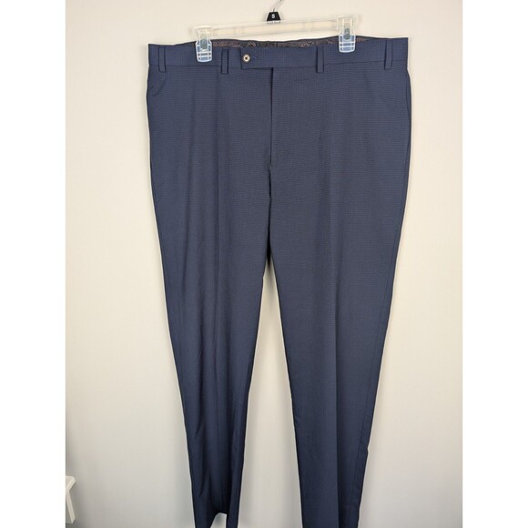 Ralph Lauren Men's Dress Pants 38x34 Blue Navy Check Preppy Workwear Office Core - Picture 1 of 12